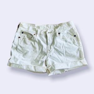 Madewell White Jean Shorts